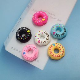 Cute Chocolate Doughnut Resin Charms For Earring Findings Colorful Floating Pendant DIY Fashion Jewelry Making