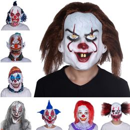 Home Funny Clown face dance Cosplay Mask latex party maskcostumes props Halloween Terror Mask men scary masksZC524