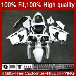 OEM Body Kit For KAWASAKI NINJA ZX9 9 R ZX 9R 900 Gloss white CC 2000 2001 2002 2003 Bodywork 25No.84 ZX900 900CC ZX-9R 98-03 ZX-900 ZX9R 00 01 02 03 Injection mold Fairing