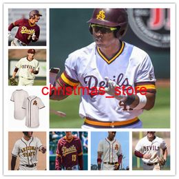 2020 State Sun Devils Baseball ASU Men Jersey 5 Alika Williams 8 Nick Cheema 9 Sam Ferri 10 Dusty Garcia 35 Kelly