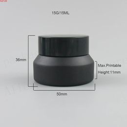 20 x 15G 30G 50G Frost Black Make up Glass Jar With Lids white Seal Container Cosmetic Packaging, Cream Potgood