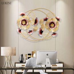 Chinese Style Ginkgo Leaf Hanging Porch Living Background Pendant Study Room el Wall Decoration 210414