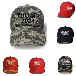 Party Ball Cap Trump 2024 Hats Biden Summer Net Peak Caps USA Presidential Election Baseball Washed cotton Sun Hat HH21-428