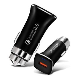 Cell Phone Chargers USB Car Charger 5V 3A Quick Charge Qualcomm Qc 3.0 Fast Charging Adapter Car-Charger & USB micro Type C Cable