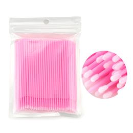 100PCS/Lot Disposable Eyelashes Brushes Swab Microbrushes Eyelash Extension Tool Individual Lashes Removing Tools Applicators