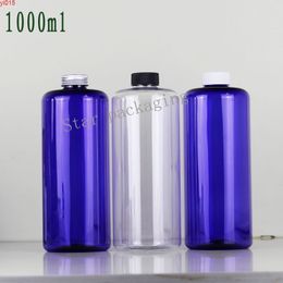 5pcs 1000ml Multicolor Refillable Bottles Travel Skin Care Lotion Shampoo Gel Bottle Tube Containers Kits clear bluehigh qty