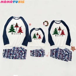 Family Christmas Pajamas Set Moose Adult Women Kids Christmas Deer Nightwear Pyjamas Matching Family Outfits 210713