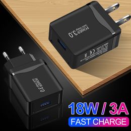 Eu US 18W Fast Quick Charger Ac Home Travel Wall Charger Power Adapters For Iphone 11 12 13 14 15 Pro Max Samsung Huawei Android phone pc