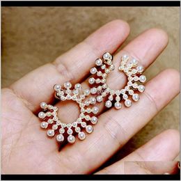 Jewellery Drop Delivery 2021 Gift Earrings For Women Trend Elegant Simulated Pearl Geo Stud Lindo Anti-Allergic Lady Statement Earring G501B