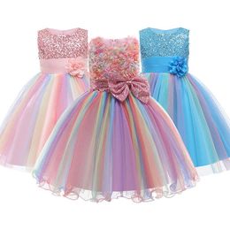 2021 Kids Baby Wedding Party Clothes Teenager Clothing Children's Dresses Girl Elegant DrFor Girls Christmas Gown Costume X0803