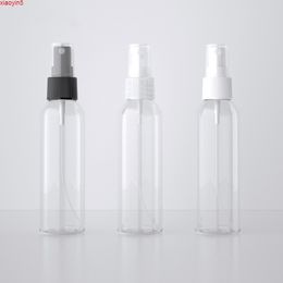 120ml X 50 empty round clear/black spray pump plastic bottles 120cc cosmetic container 4 oz toilet water PET sprayhigh qty