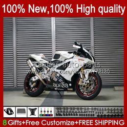 Moto Bodys For Aprilia RSV1000R Mille RV60 RSV1000 R RR 04-06 Bodywork 11No.63 RSV-1000 RSV1000RR 04 05 06 RSV 1000 R 1000R 1000RR 2004 2005 2006 Fairing Kit glossy white