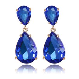 Rhinestone dangle earrings women crystal tear drop earrings ladies Christmas Jewellery trend gifts