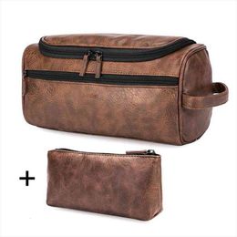 large cosmetic travel cases Canada - Pu Leather Wash Handbag Makeup Cosmetic Bag Women Travel Case Large Capacity Waterproof Organizer Men Toiletry Pouch