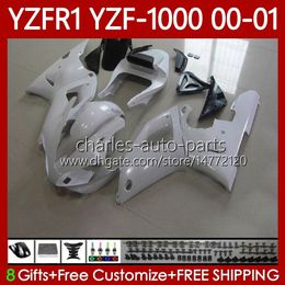 OEM Body Kit For YAMAHA YZF-1000 YZF-R1 YZF 1000 CC R 1 2000 2001 2002 2003 Bodywork 83No.123 YZF White Black R1 1000CC 00-03 YZF1000 YZFR1 00 01 02 03 Motorcycle Fairing