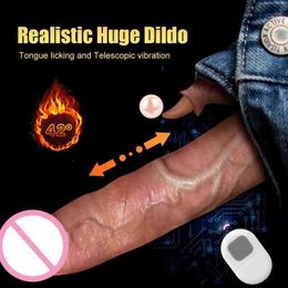 NXY Dildos Wireless Remote Control Realistic Dildo Vibrators Penis with Suction Cup Sex Toys for Women Heating Swing Stimulator Adult Shop 0105