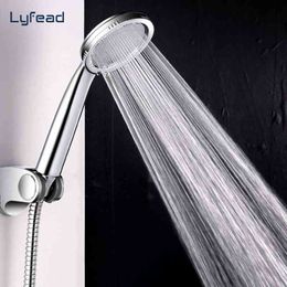 Lyfead High Pressure Shower Head Water Saving Rainfall ABS Chrome Shower Head Spa Shower Head Fixtures For Bathroom Accessories H1209