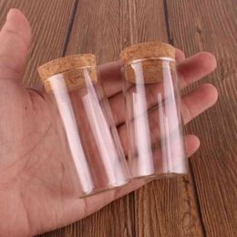 24pcs 25ml size 30*60mm Test Tube with Cork Stopper Spice Bottles Container Jars Vials DIY Craft 210330