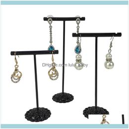 Packaging & Jewelry3Pcs/ Set 2 Colors Alloy Earrings Display TShape Stand Showcase Jewelry Organizer Holder Pouches Bags Drop Delivery 202