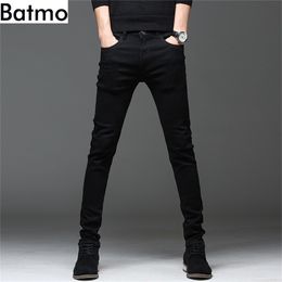 Batmo arrival high quality casual slim elastic black jeans men ,men's pencil pants ,skinny jeans men 2108 211120