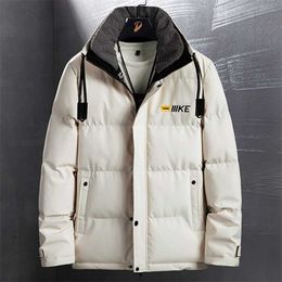 Fleece Collar Men's Winter Warm Parkas 6XL 7XL 8XL Large Size Thicken Cotton Padded Puffer Jacket Thermal Parka Coats 211124