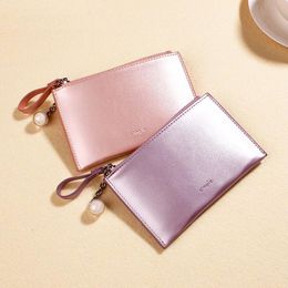 Wallets Fashion Small Wallet Women Short Trifold Thin Purses Ladies Money Bag Korean Female Holographic 2021 Walet Slim Vallet