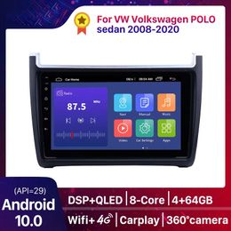 2Din Android Car dvd Carplay GPS Head Unit Player Bluetooth Radio For VW Volkswagen POLO 5 sedan 2008-2020 Multimedia