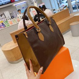 Top Quality Fashion Designer Handbag Original Leather Women MM GM Bags Flower Print Ladies Handbags