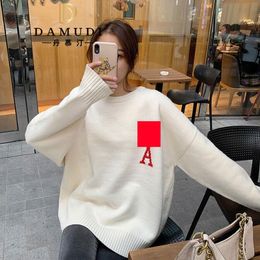 Fall 2021 fashion designer women's sweater high-end comfort heart-shaped embroidery A letter trendy Internet celebrity with