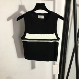 Women Knit Vests Bustiers Fashion Letter Embroidery Vest Corsets 2 Colours Soft Touch Female Brand Vest Tops