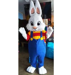 Performance Bunny Rabbits Mascot Costumes Christmas Fancy Party Dress Cartoon Character Outfit Suit Adults Size Carnival Easter Advertising Theme Clothing