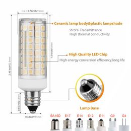 Bulbs G8 G9 E11 E12 E14 E17 BA15D GY6.35 Dimmable LED Lights Mini Ceramic 102 LEDs 2835 Corn 10/12W Replace 80W Halogen LampsLED