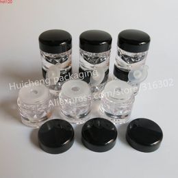 50 X New Design 3G Travel Small Powder Sample Jar 3CC Mimi PS Case Pot 3cc Plastic Container with 1 holesgood