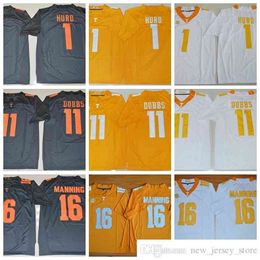 Wholesale NCAA College Football Wear 16 Peyton Manning Jersey Tennessee Volunteers 11 Joshua Dobbs 1 Jalen Hurd Jerseys All Stitched