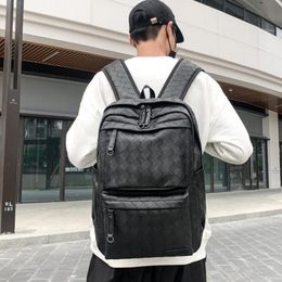 Mochila De Cuero Negro De Los Hombres Oferta Online | DHgate.com
