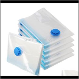 Bags Home Convenient Vacuum For Clothes Storage Bag With Flap Transparent Foldable Compressed Organiser Saving Seal Packet Vavpe B7Hhv