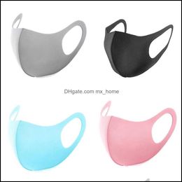 Designer Housekee Organisation Home & Gardendesigner Anti Dust Ice Silk Face 5 Colours Hanging Ear Mask Breathable Washable Unisex Outdoor Mo