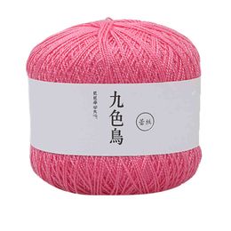 1PC 25 Colours Lace Thread Diy Woven Cotton Fine Cotton Thread Crochet Yarn 8th Soft Cotton Knitting Wool Scarf Hand Crochet Yarn Y211129