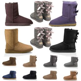 Women Fashion Luxury Snow Boot Keep Warm Winter Luxurys Designer Boots Outdoor Walking Running Black Navy Blue Pink Satin Middle Ankle Booties