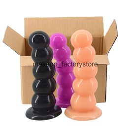 sex toy massager Massage 5 Colors Big Dildo Strong Suction Beads Anal Box Packed Butt Plug Ball Sex Toys for Women Men Adult Product Shop K7FH