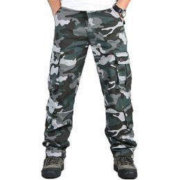 Camo Pants Men Military Multi Pocket Cargo Trousers Hip Hop Joggers Urban Overalls Outwear Camouflage Tactical Pants Wholesale 210930