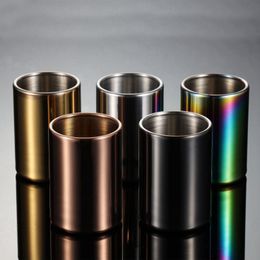 Colorful Smoking Stainless Steel Dry Herb Tobacco Preroll Cone Horn Cigarette Holder Desktop Display Storage Cylinder Dabber Straw Nails Spoon Barrel Jars DHL