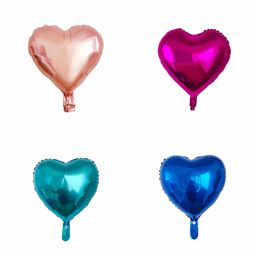 Aluminium Foil Balloon Heart-Shaped Balloons Scene Decorated with Champagne Gold Rose Gold Party Supplies 18 inch YL639