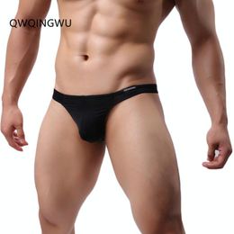 Underpants Sexy Men Underwear Low Rise Briefs Thong Gay Mesh U Convex Pouch Mens Untra-Thin Panties Thongs