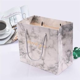 Gift Wrap Grey Marble Candy Bags Packaging Birthday Party Event Supplies Christmas Wedding Favours Paper Boxes Decorating Wine Glass