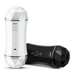 Male Masturbator Cup USB Chargable, Realistic Vagina Pocket Pussy, Sex Toy for Man Male Masturbation Hands-free Double Head Proficient