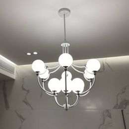 Medieval light luxury Nordic modern villa large chandelier duplex building high ceiling living room modern European style lamp