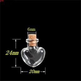 Love Hearts Shape Mini Cute Glass Bottles Pendants Small Diy With Cork Transparent Clear Jars Gifts Vial 20pcs Wholesalegood qty