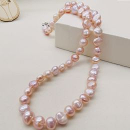DAIMI Natural Freshwater Black//PurpleWhite/Pink Necklace Fine Pearl Jewelry For Women