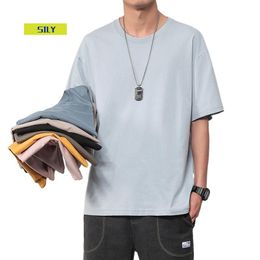 M-4XL Summer Short Sleeve Mens T Shirt Fashion Basic Solid O-Neck Men Casual Cotton Soft Touch Top Tee Homme Men's T-Shirts